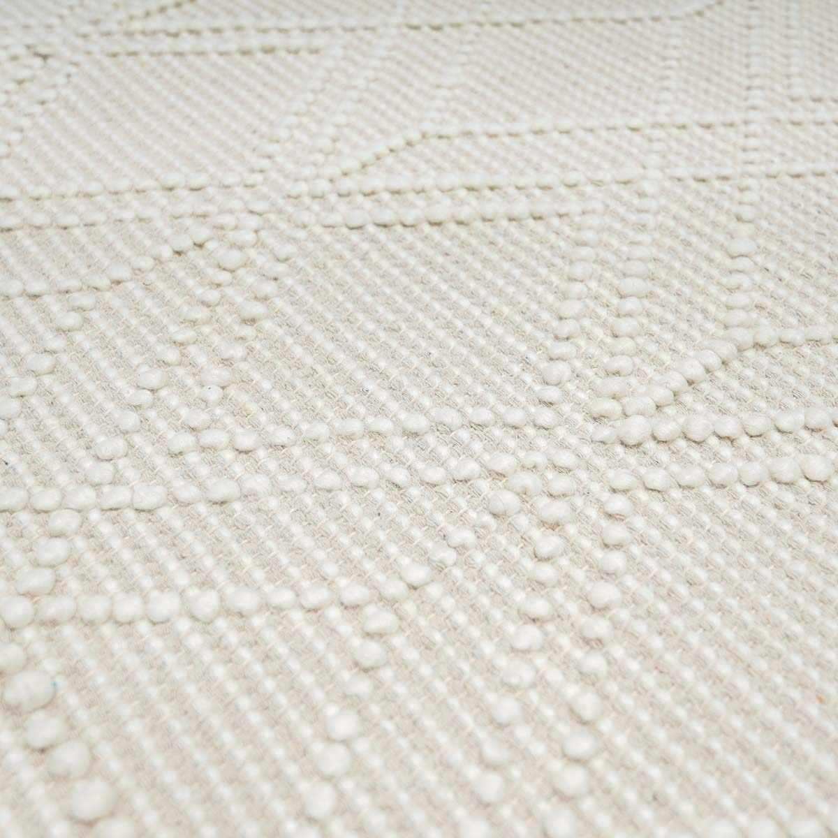 Ramsbury Beige Trellis Wool Rug