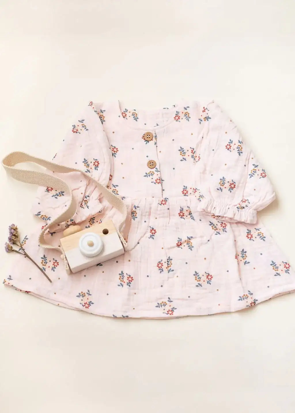 Organic Cotton Baby Girl Floral Dress with Bloomers