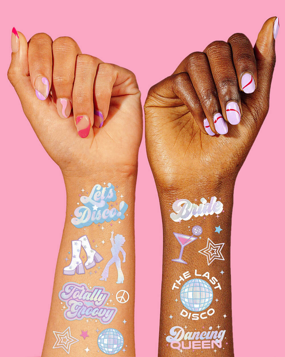 Last Disco Tats - 48 foil temporary tattoos