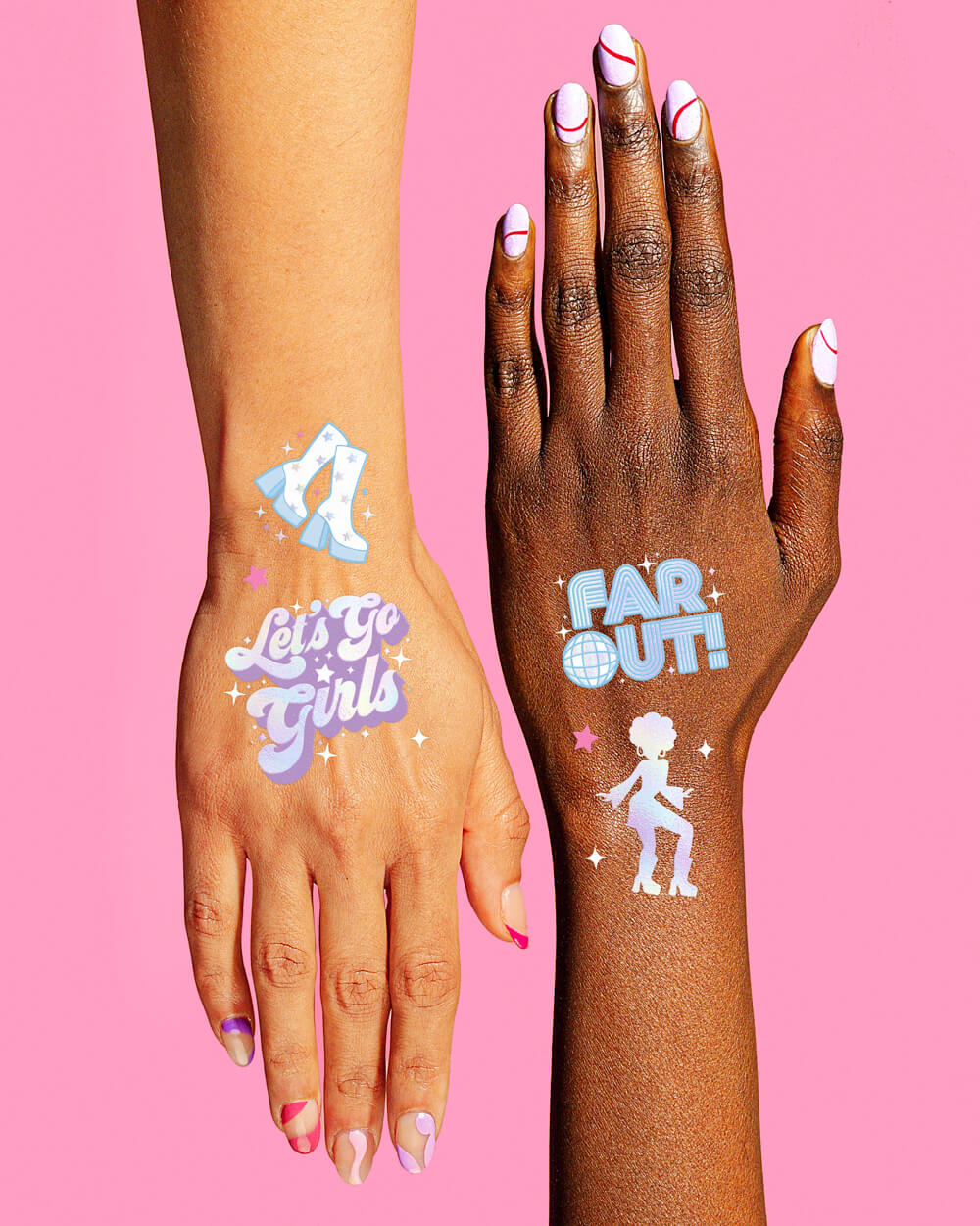Last Disco Tats - 48 foil temporary tattoos
