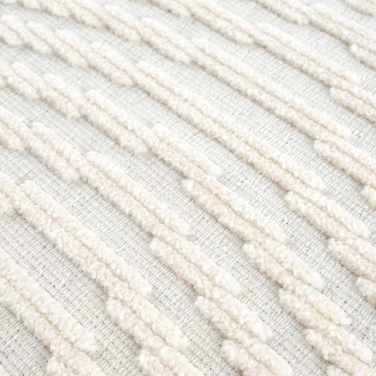 Deron White Washable 3D Rug