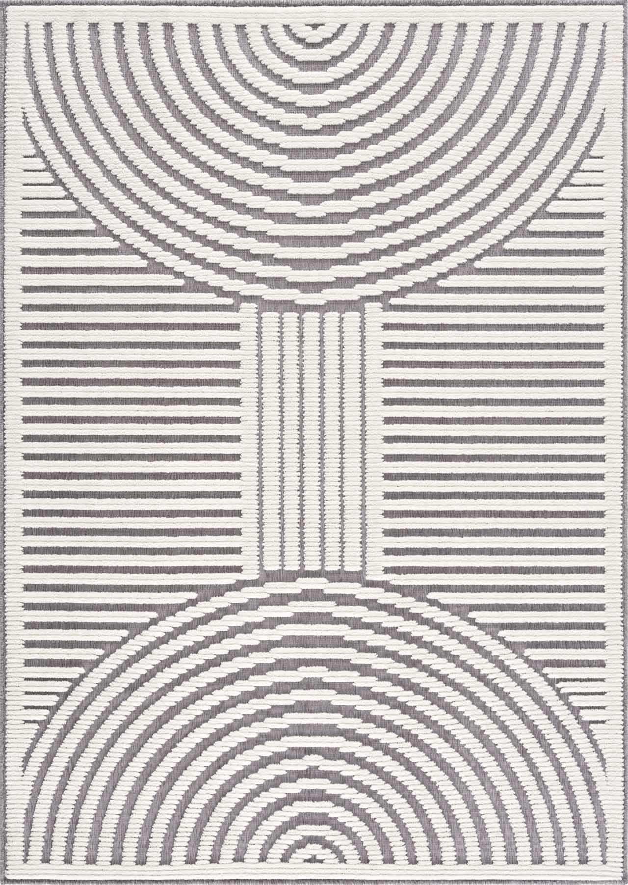 Deron Gray Rainbow Washable Rug