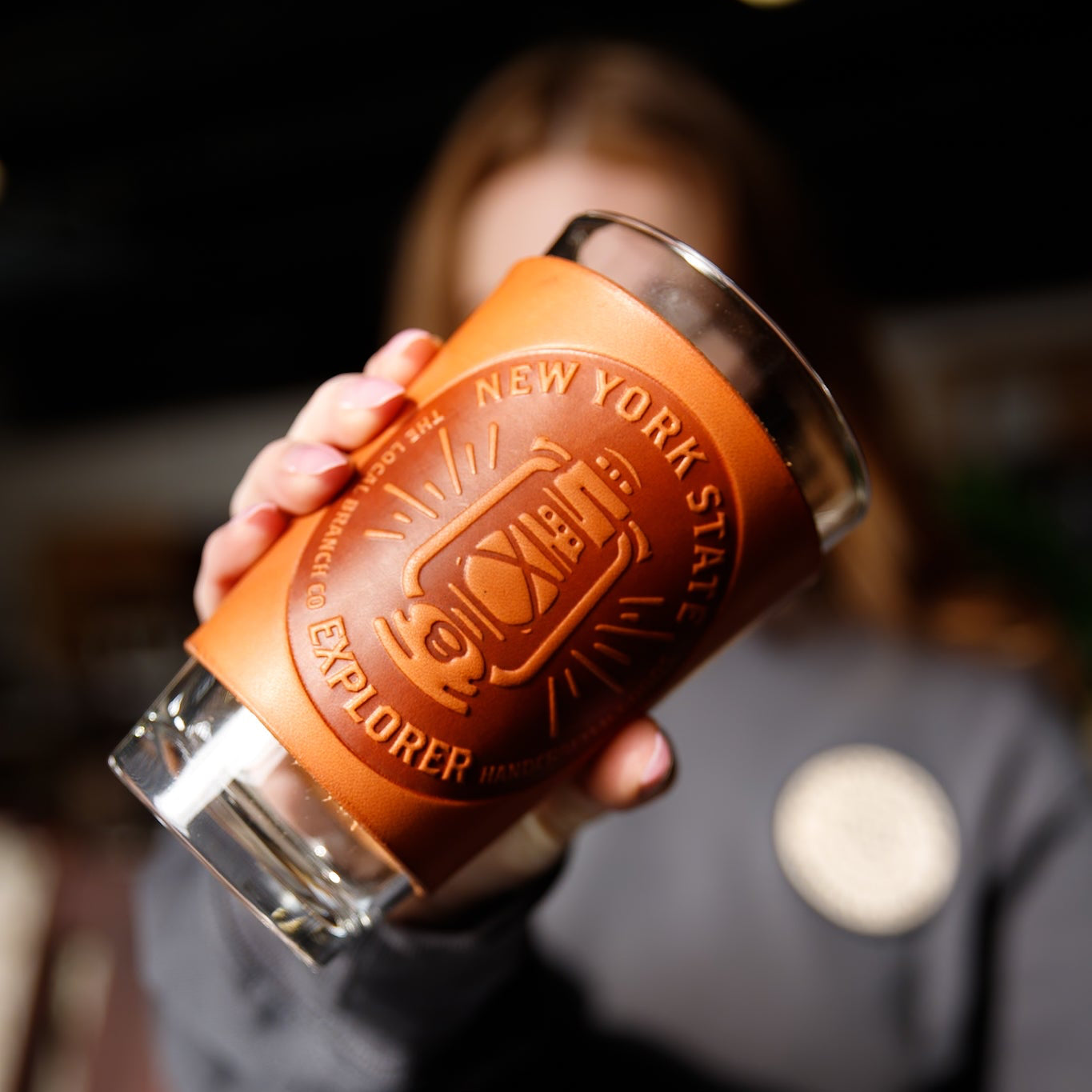 Leather Pint Glass  - USA Made
