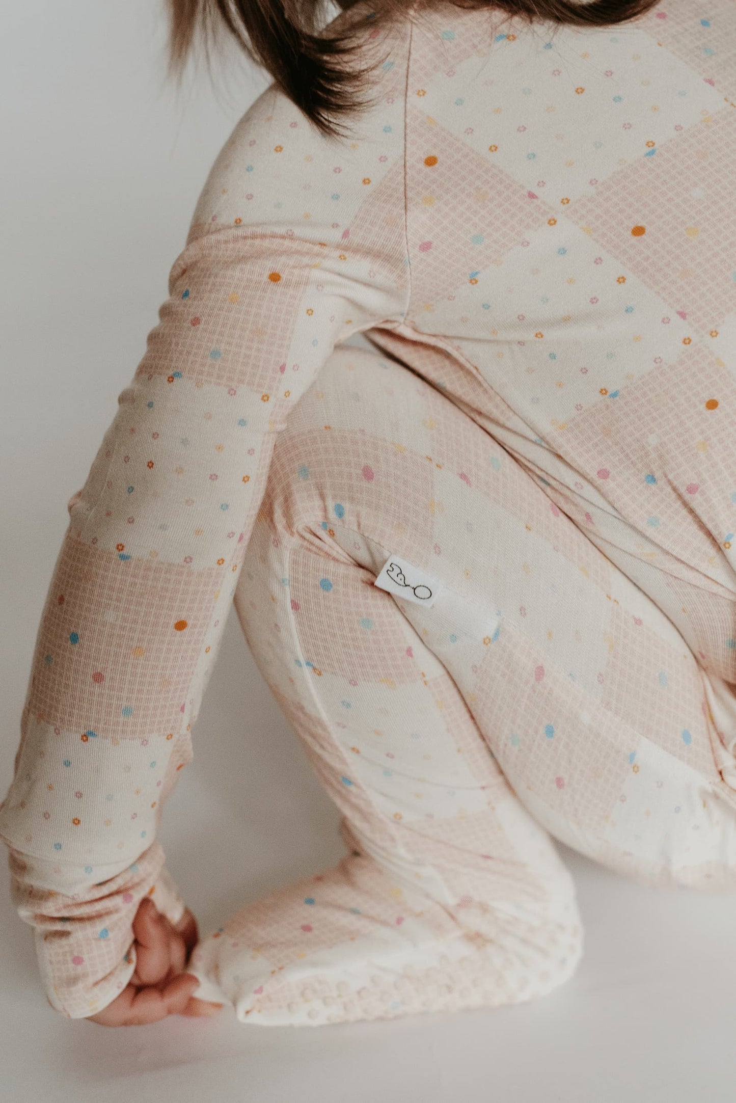 Peek-a-Boo Baby Sleeper Evergreen Checks