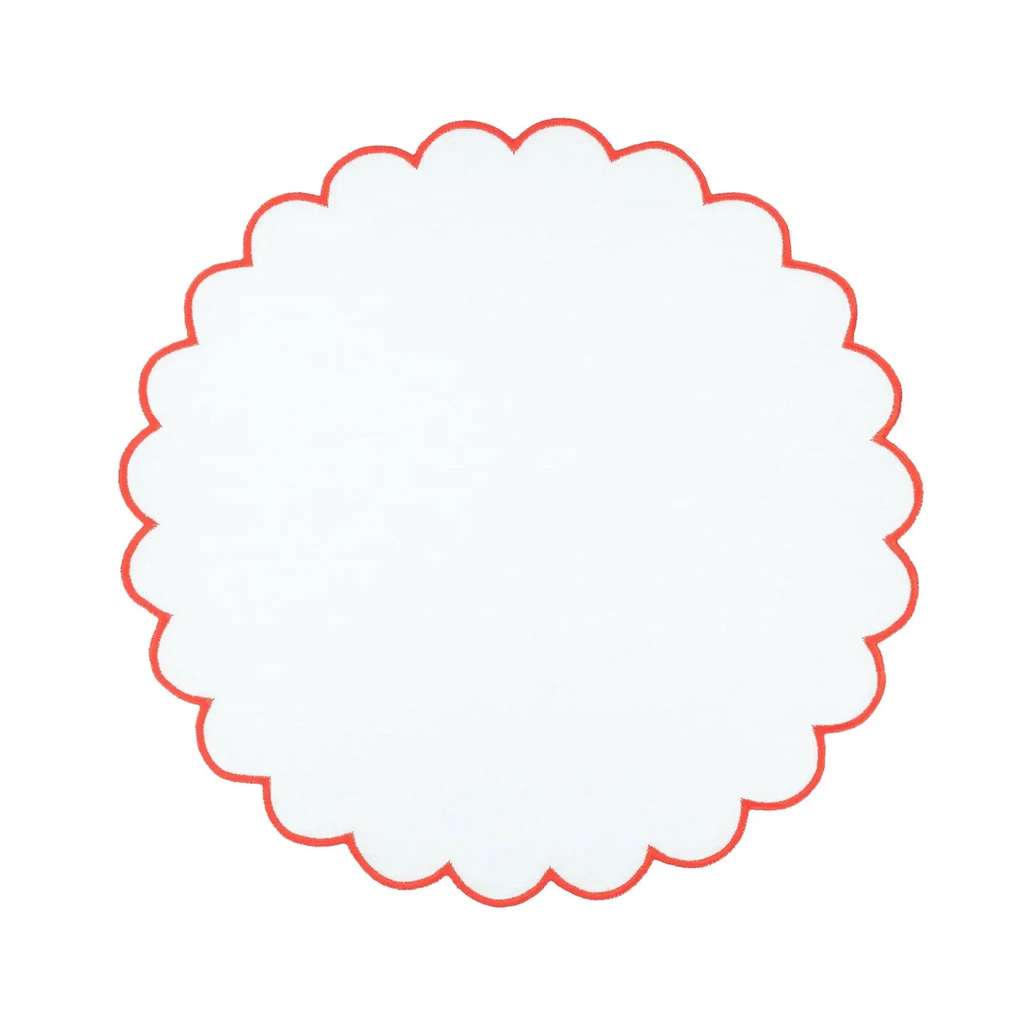 Linen Scalloped Placemats, Set of 4