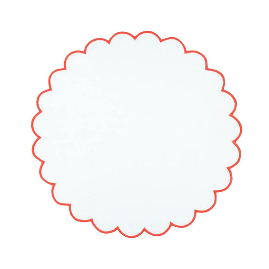 Linen Scalloped Placemats, Set of 4