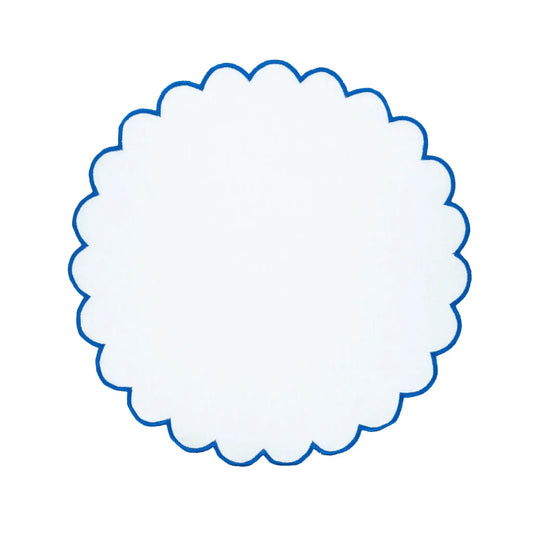 Linen Scalloped Placemats, Set of 4