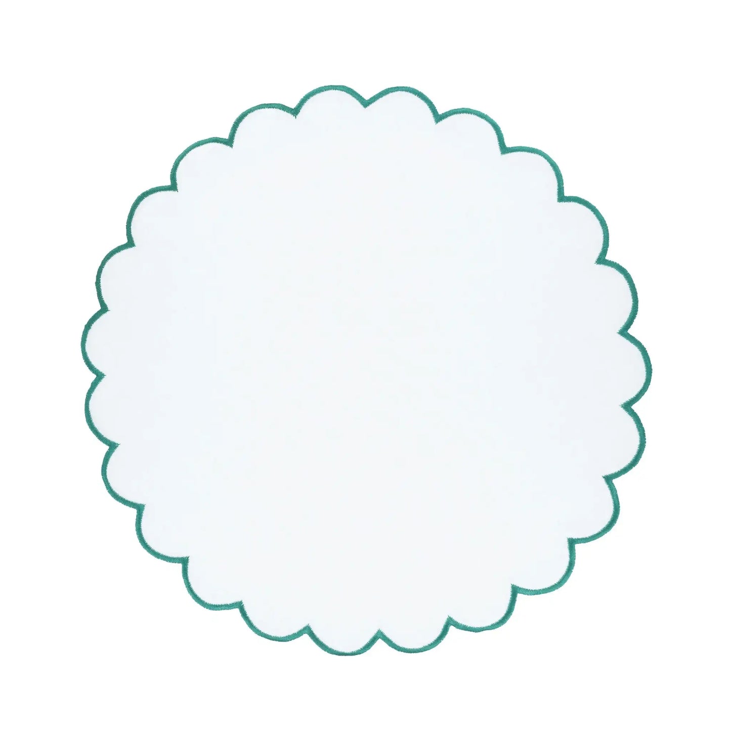 Linen Scalloped Placemats, Set of 4