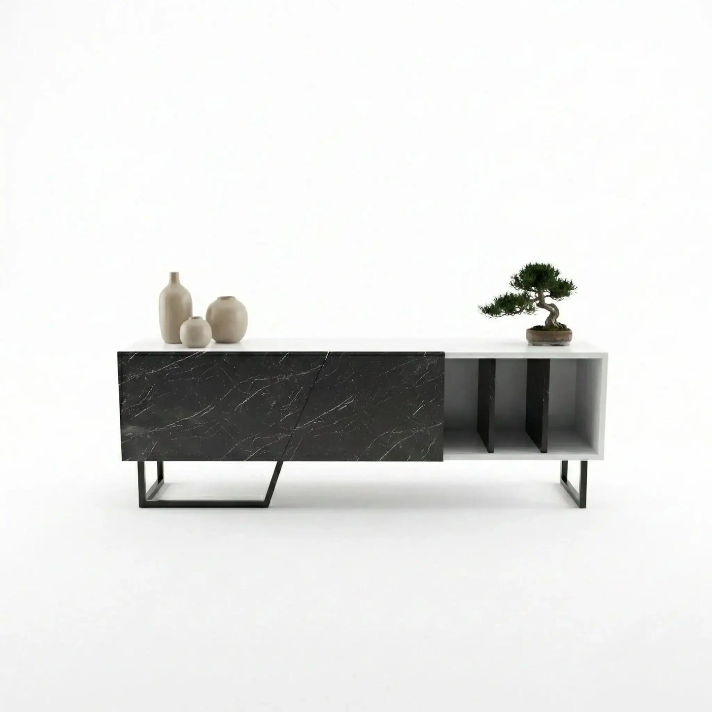 Linossa 59" Modern TV Stand Media Console fits TVs up to 65"