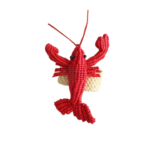 Lobster Handwoven Iraca Napkin Ring
