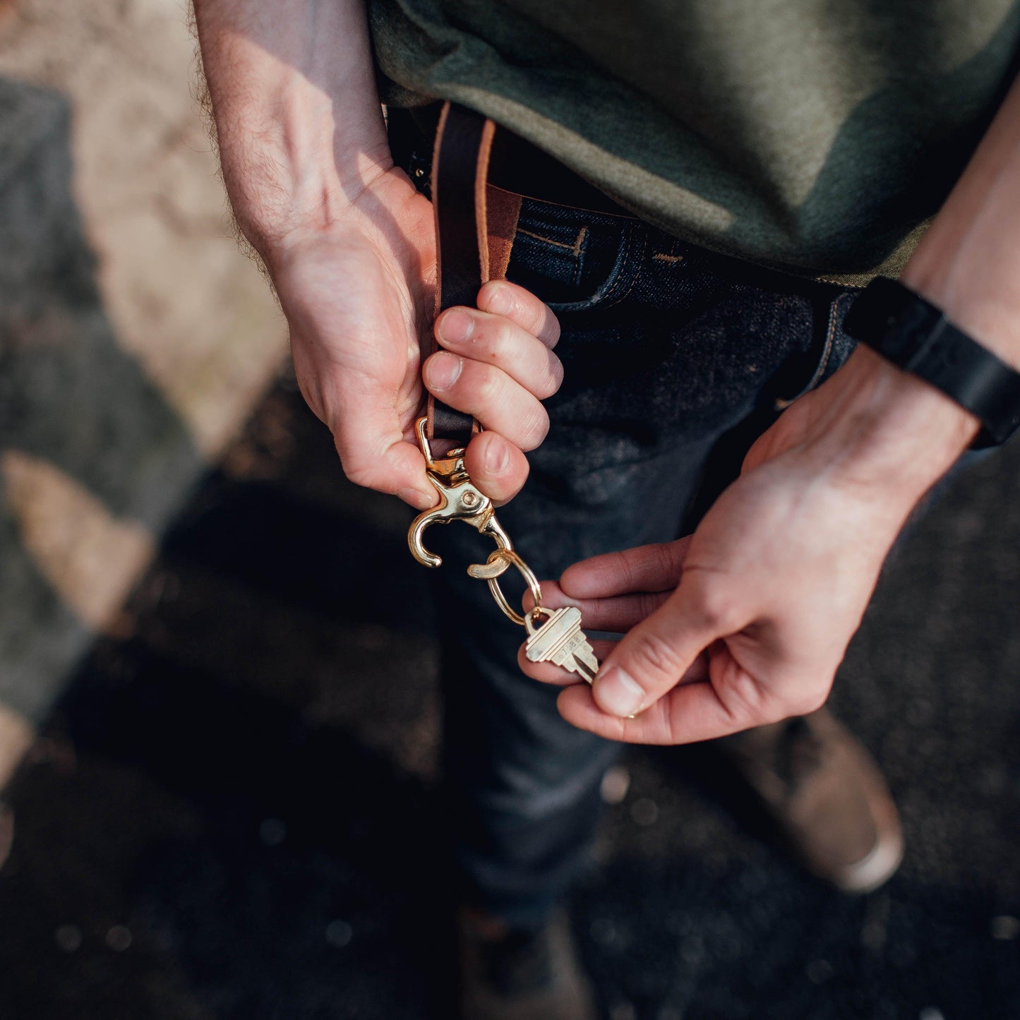 Leather Key Clip Loop - USA Made