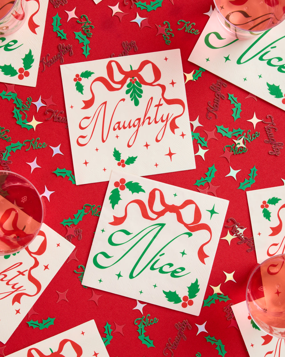 Naughty or Nice Napkins - 25 paper napkins