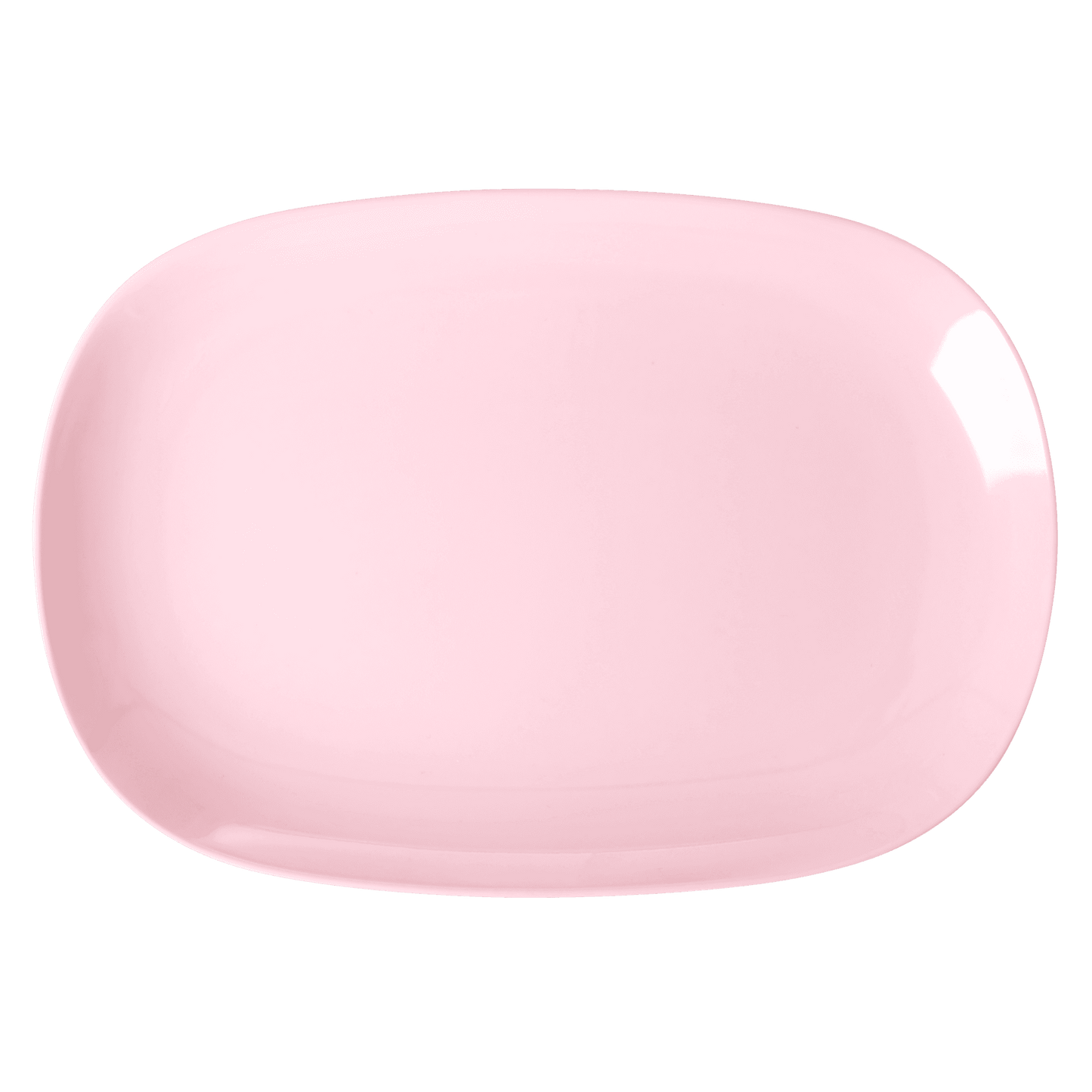 Large Melamine Rectangular Plate - Soft Pink