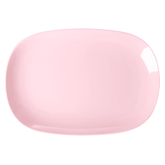 Large Melamine Rectangular Plate - Soft Pink
