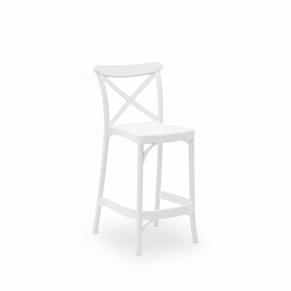 Outdoor Counter Stool Crossback 26" - Set of 4 - Milan