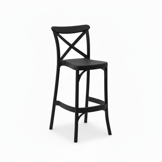 Outdoor Bar Stool Crossback 30" - Set of 4 - Milan