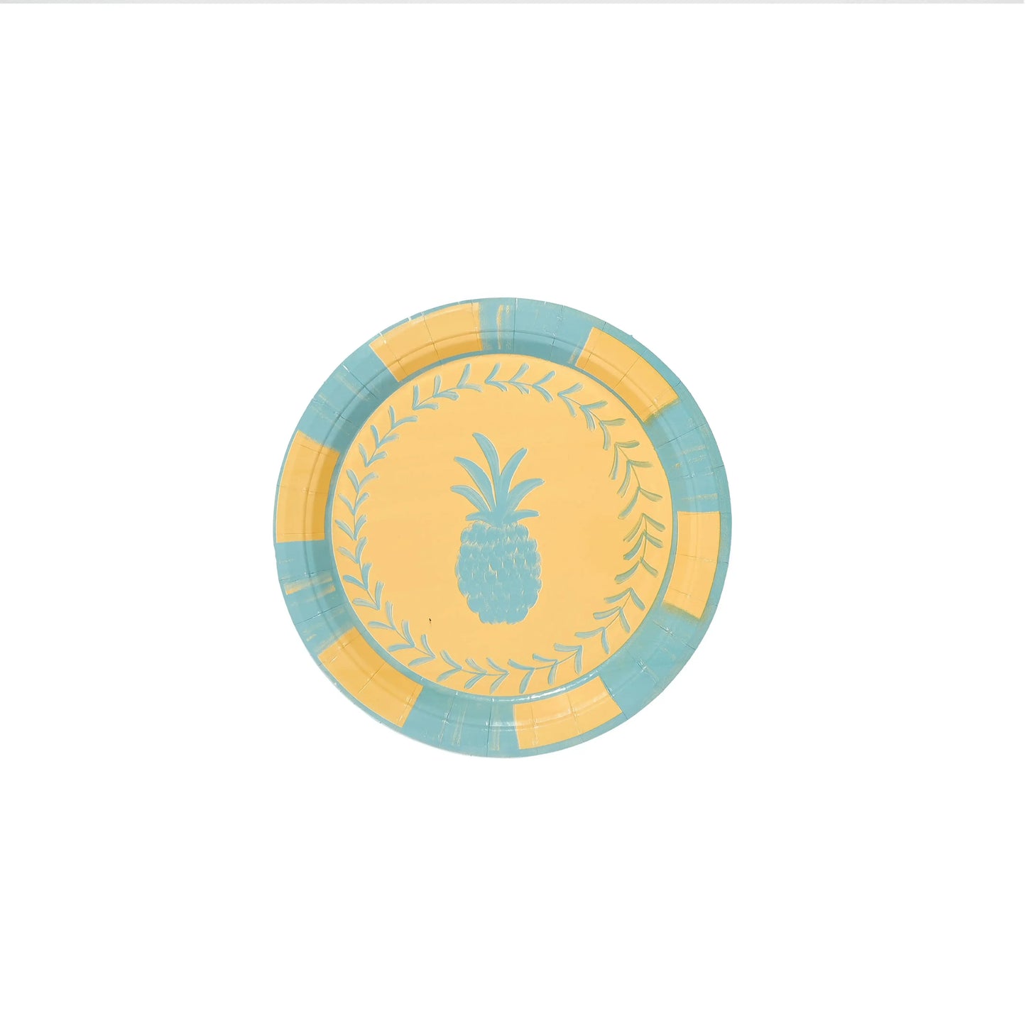 Mini Hors D'oeuvre Dutch Blue and Golden Josephine Pineapple Paper Plate