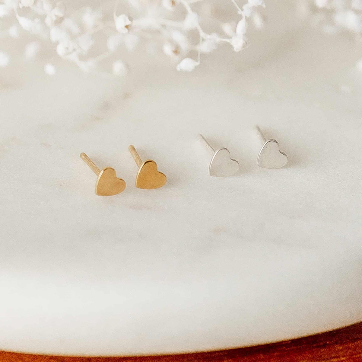 Mini Heart Stud Earrings