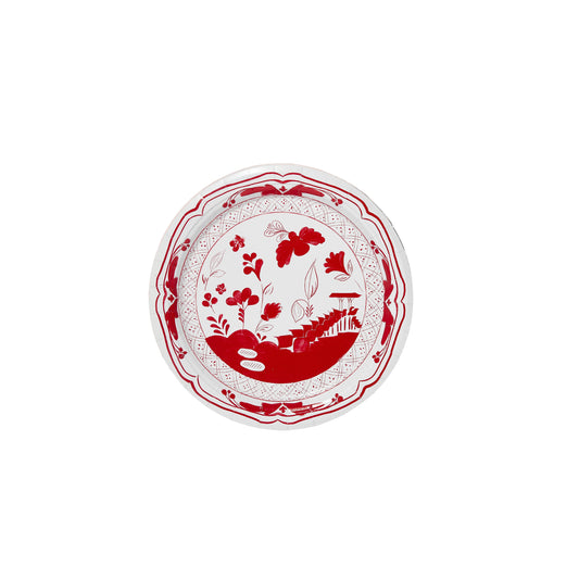 Mini Hors D'oeuvre White and Cherry Red Pavilion Beachside Paper Plate - 8 pack