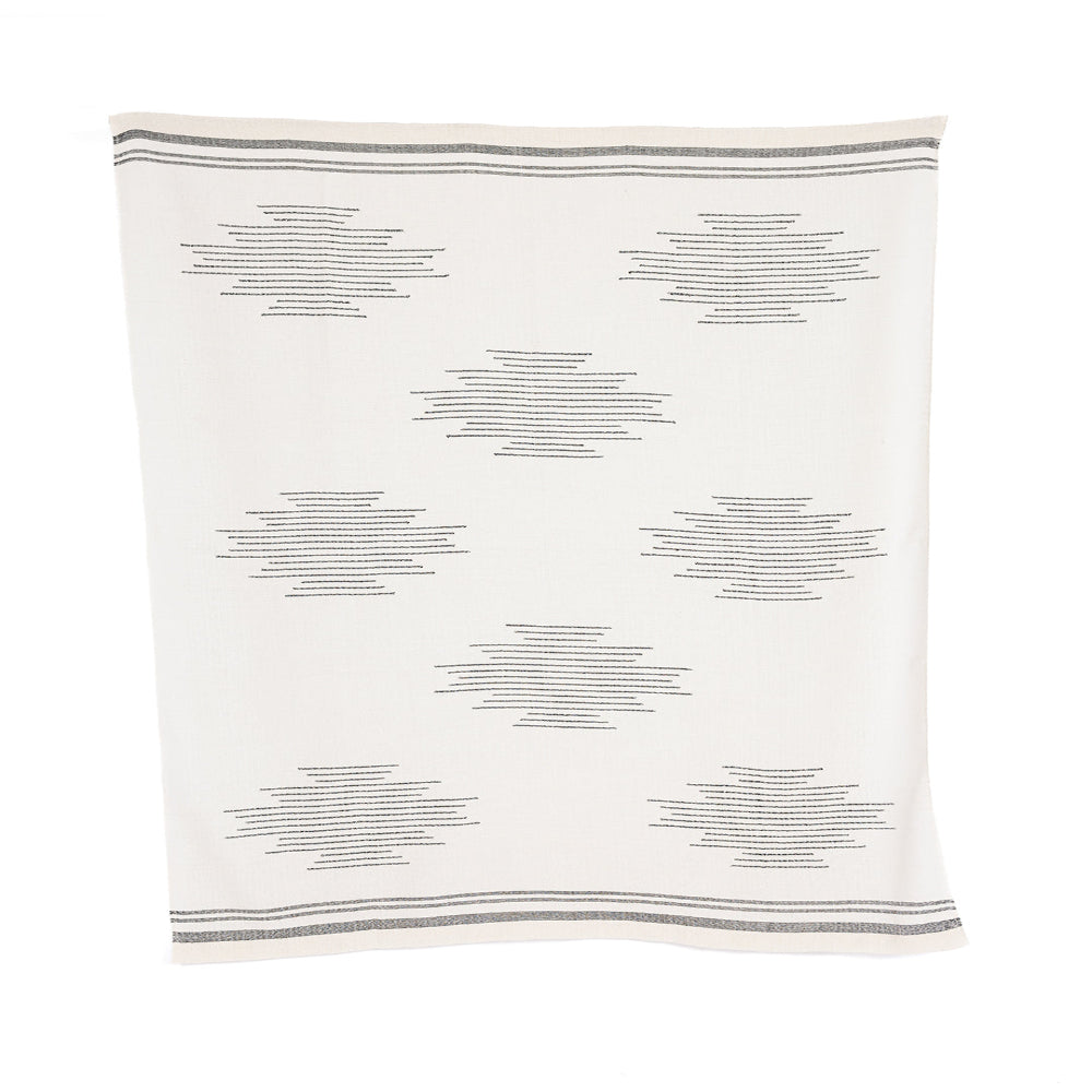 Handloomed 100% Superfine Alpaca Throw Blanket | Ink & Ivory Horizon | Miska Collection