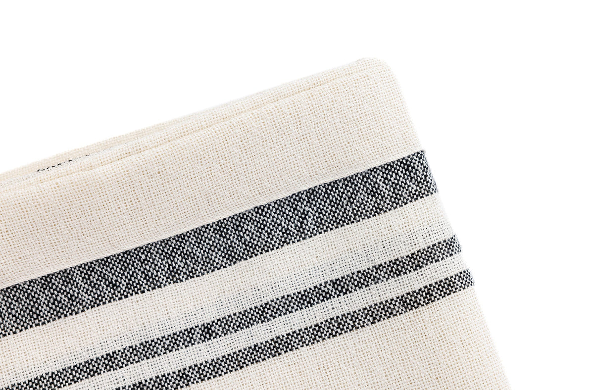 Handloomed 100% Superfine Alpaca Throw Blanket | Ink & Ivory Horizon | Miska Collection