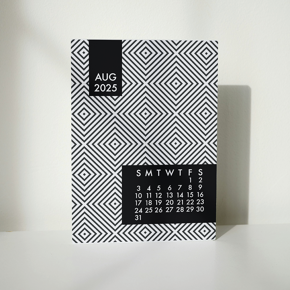 Mod Black 2025 Calendar