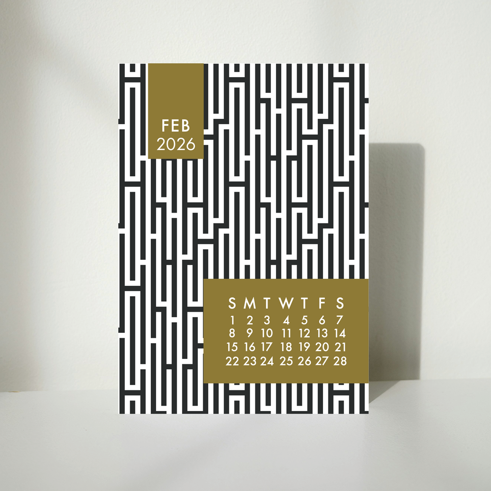 Mod Gold 2026 Calendar