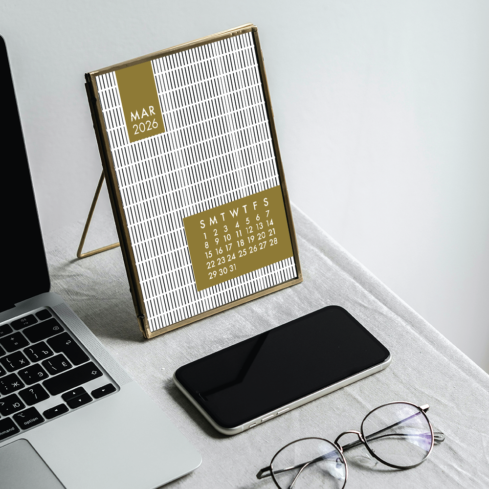 Mod Gold 2026 Calendar