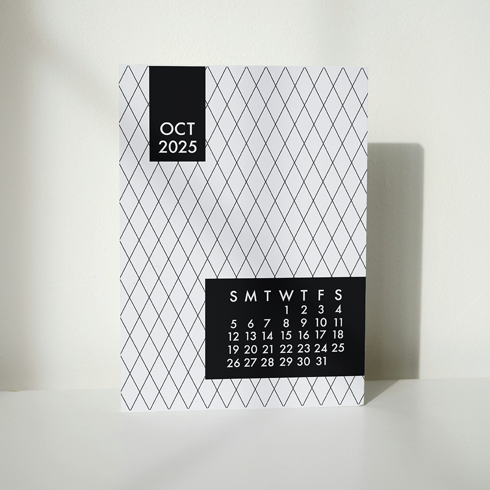 Mod Black 2025 Calendar