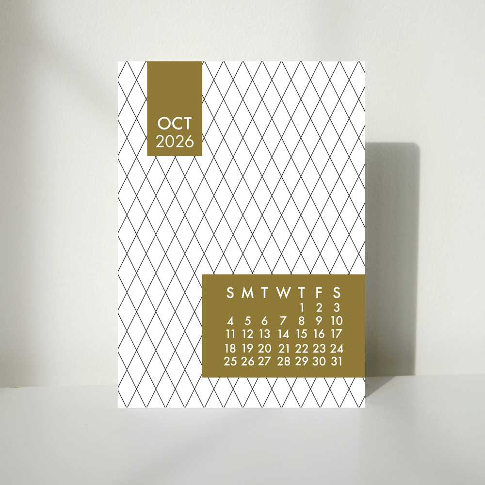 Mod Gold 2026 Calendar