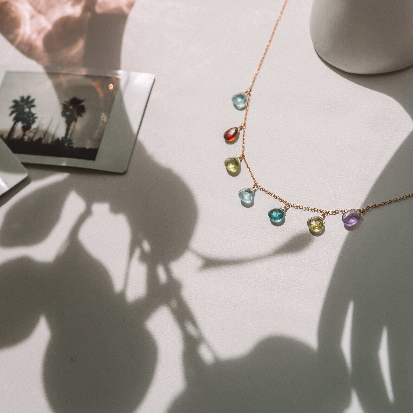 Silver Rainbow Sparkler Necklace