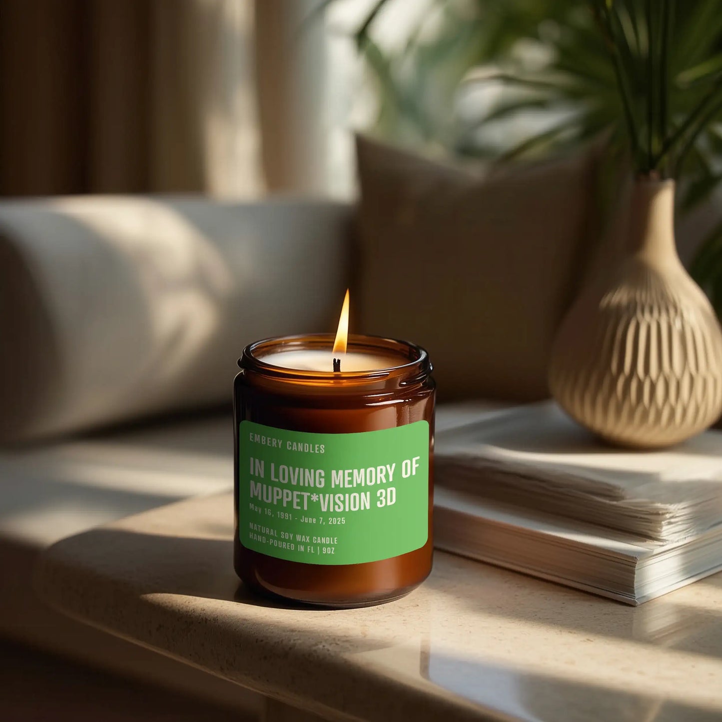 In Loving Memory of Muppet*Vision 3D | Soy Wax Scented Candle