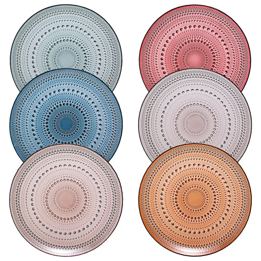 Tonal Hobnail Glass Plate, Set of 6