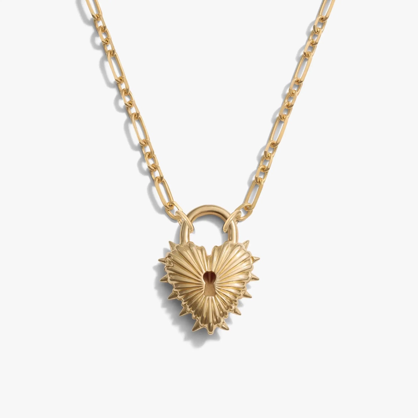 Spiked Heart Locket Statement Necklace