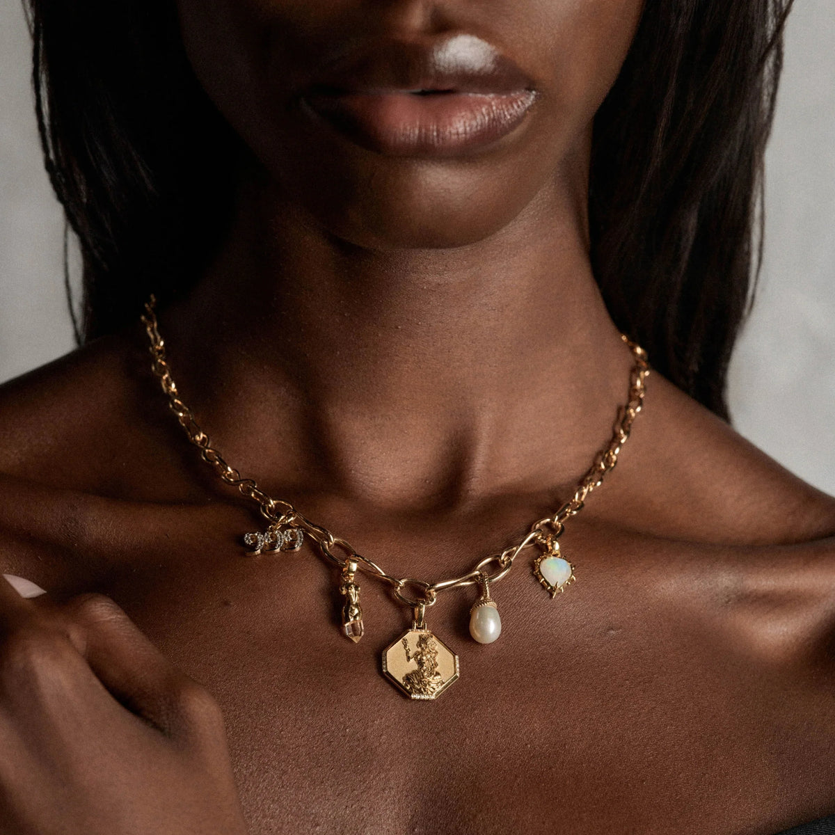 Adorned Pearl Necklace