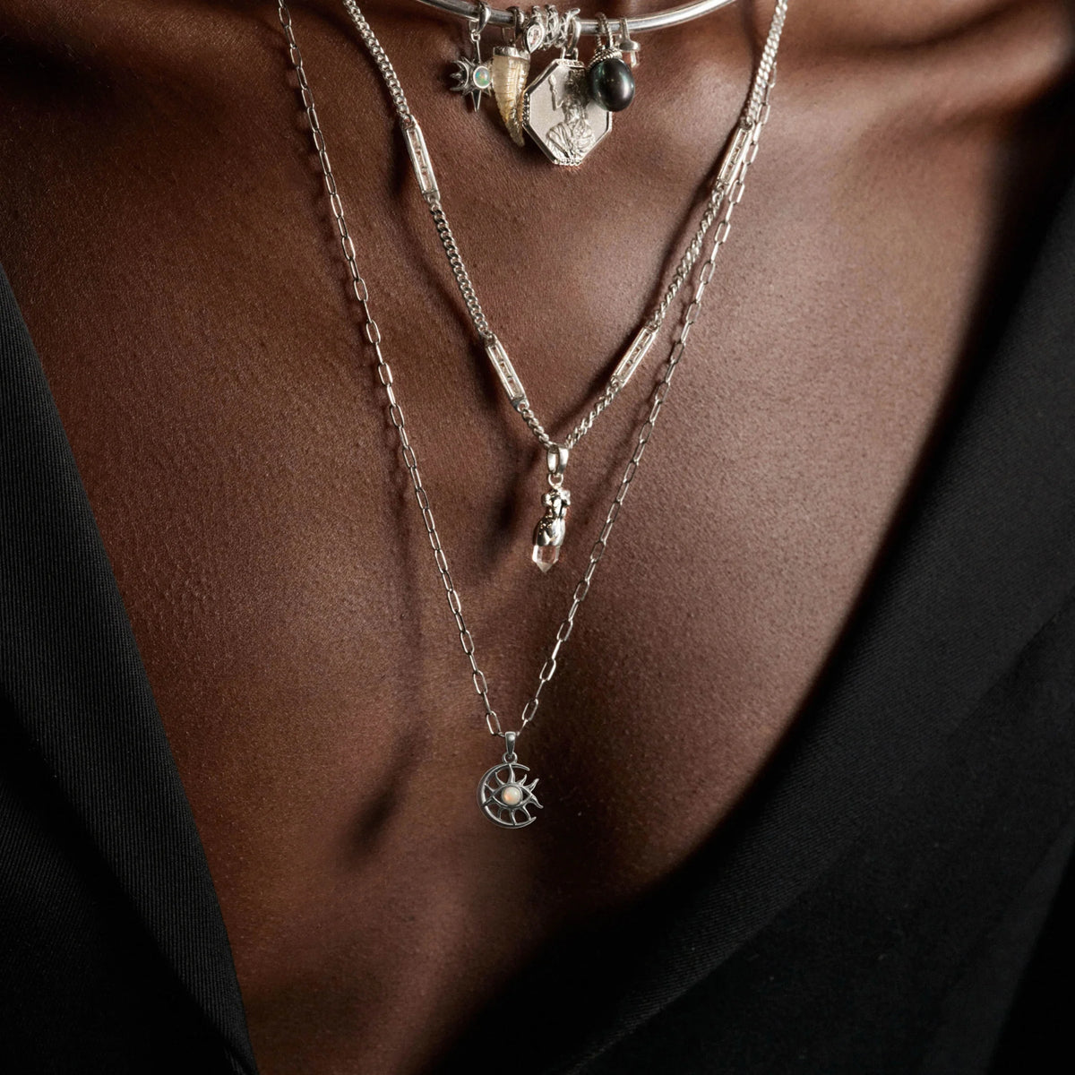 Cosmic Moon Eye Necklace