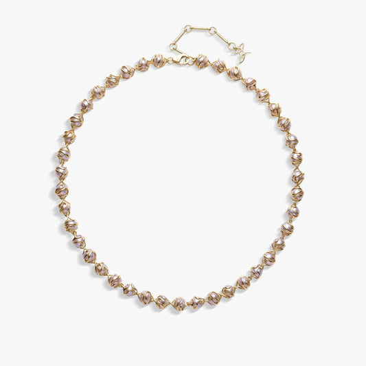 Damselfly Caged Pearl Necklace