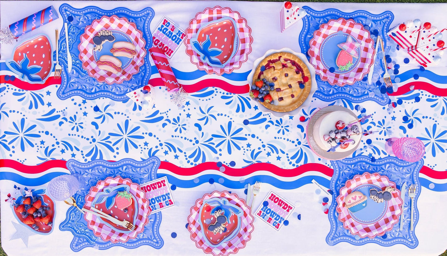 Red, White & Berry Dessert Plate (10 ct)