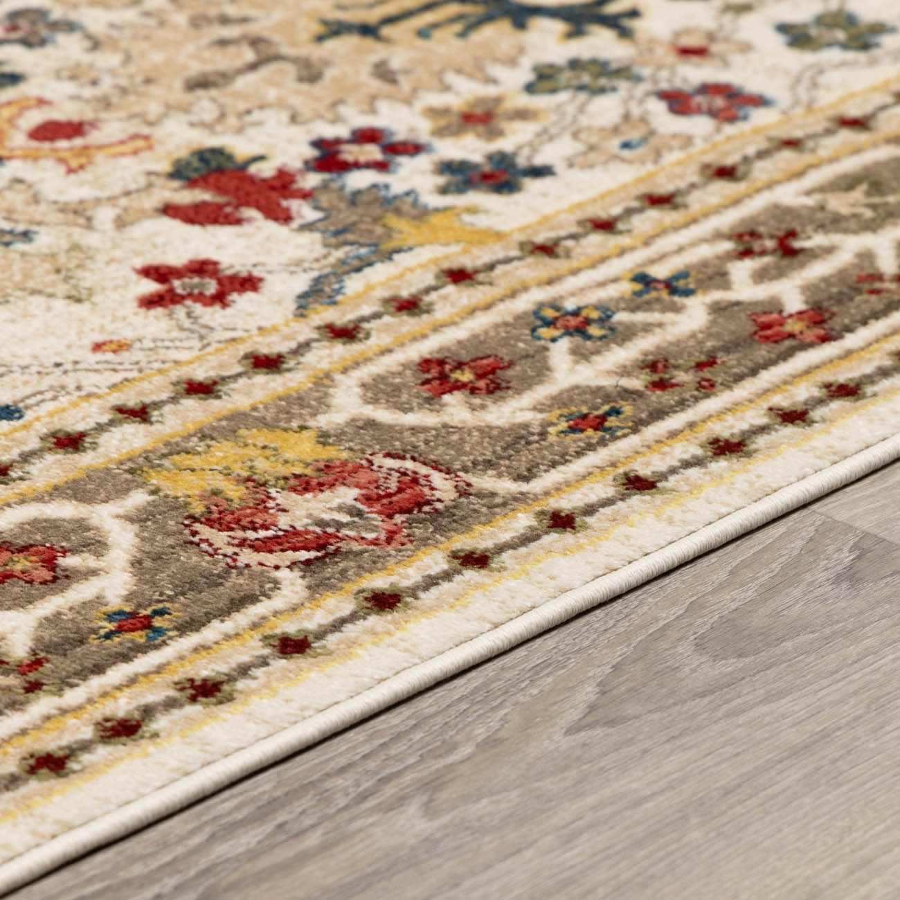 Neola White/Brown Oushak Rug