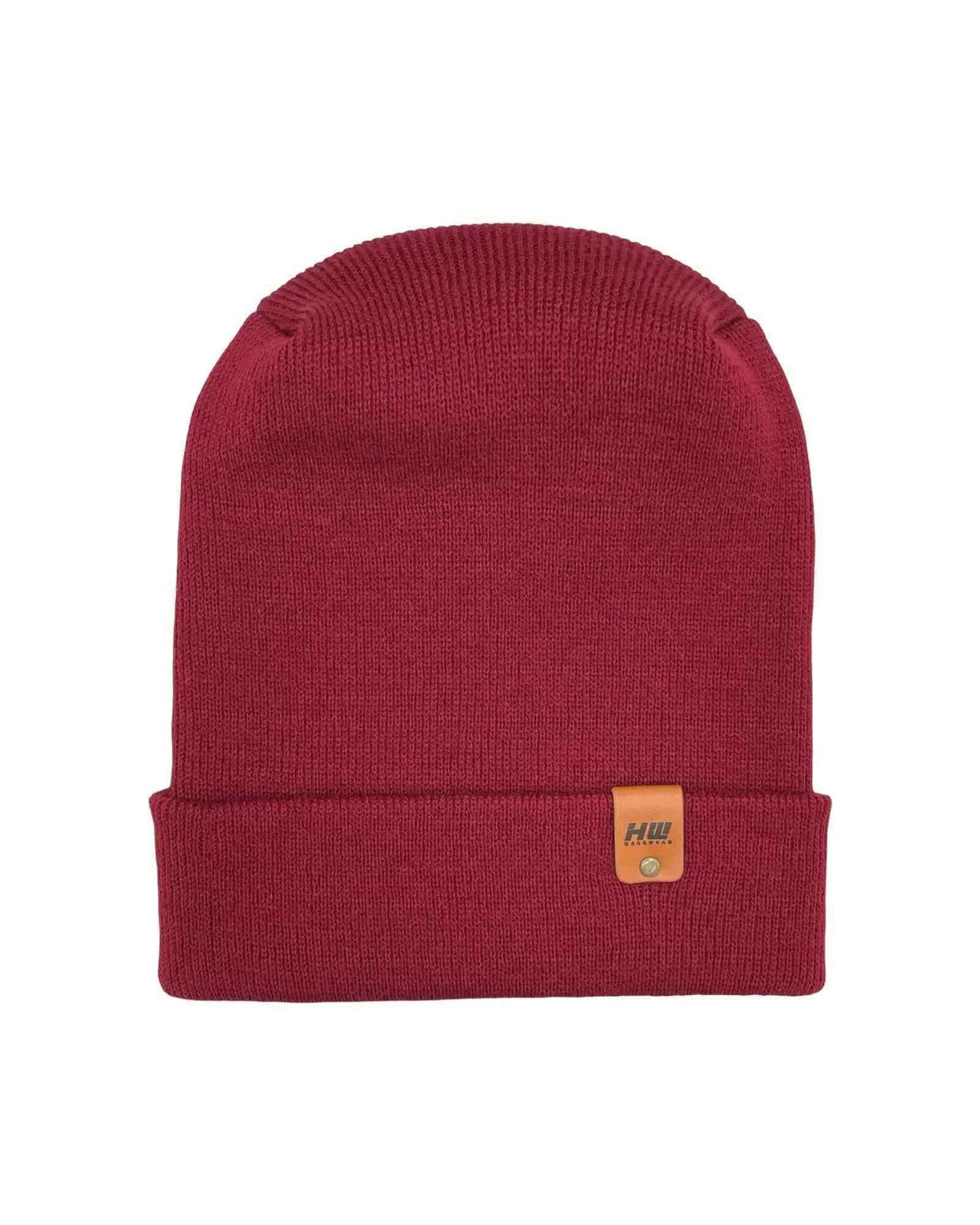 HAAKWEAR H-Stitch Cuffed Beanie - New Designed and Made in USA (Patented Design) - Burnt Maroon
