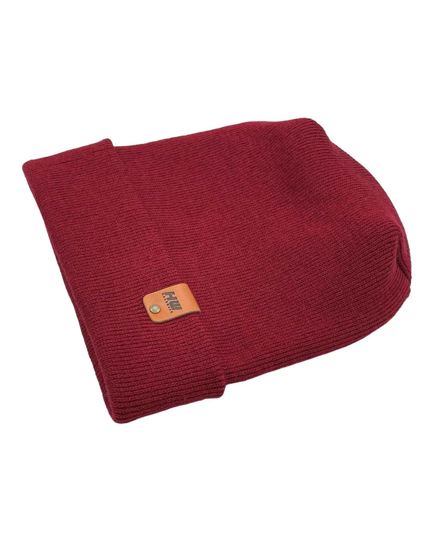 HAAKWEAR H-Stitch Cuffed Beanie - New Designed and Made in USA (Patented Design) - Burnt Maroon