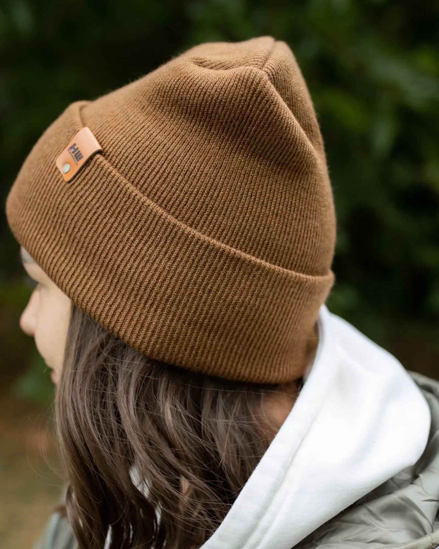 HAAKWEAR H-Stitch Cuffed Beanie - Patented Design, Made in USA - Camel Brown