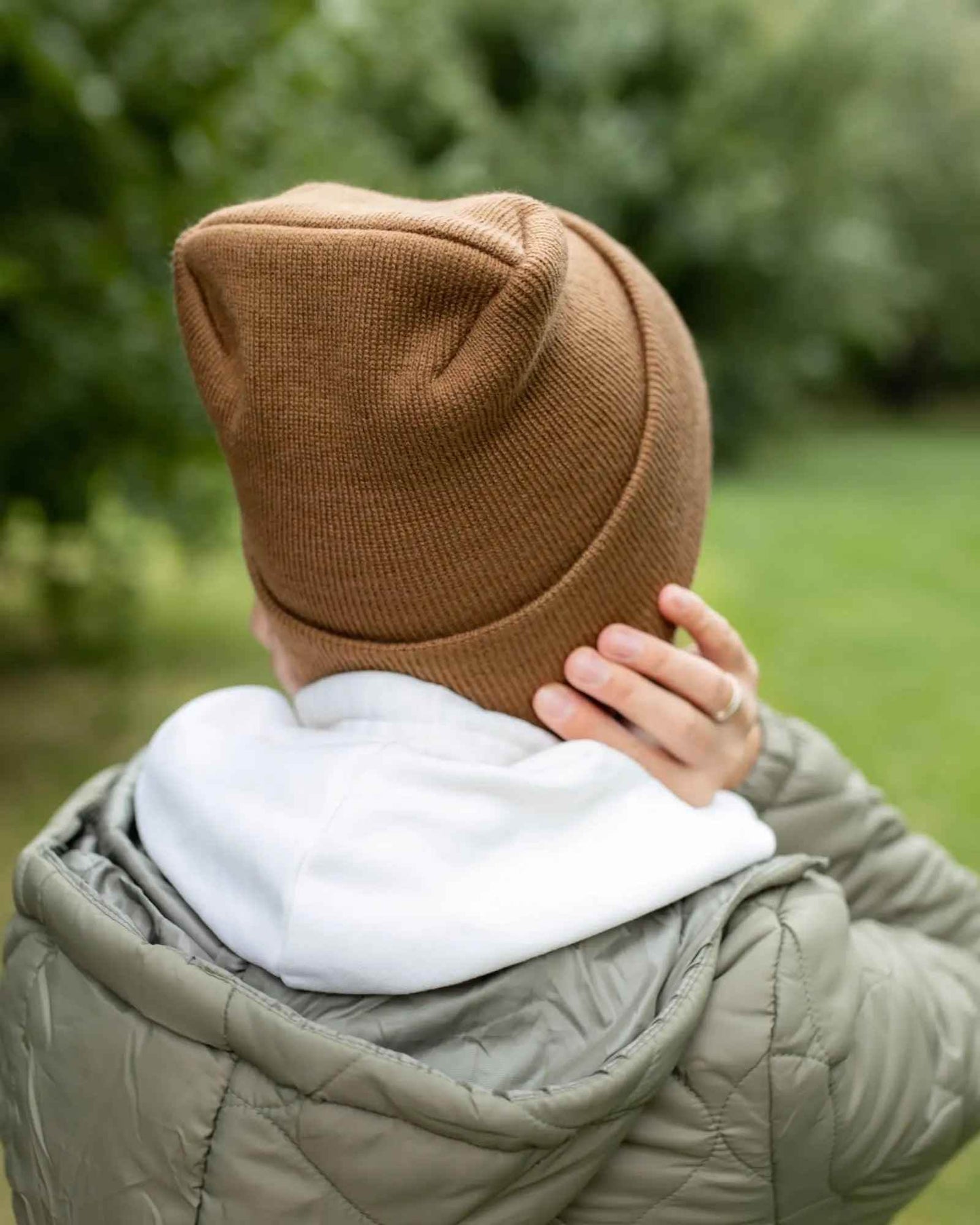 HAAKWEAR H-Stitch Cuffed Beanie - Patented Design, Made in USA - Camel Brown