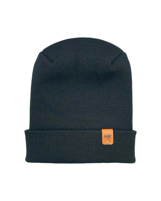 HAAKWEAR H-Stitch Cuffed Beanie - NEW Designed and Made in USA (Patented Design) - Charcoal Black