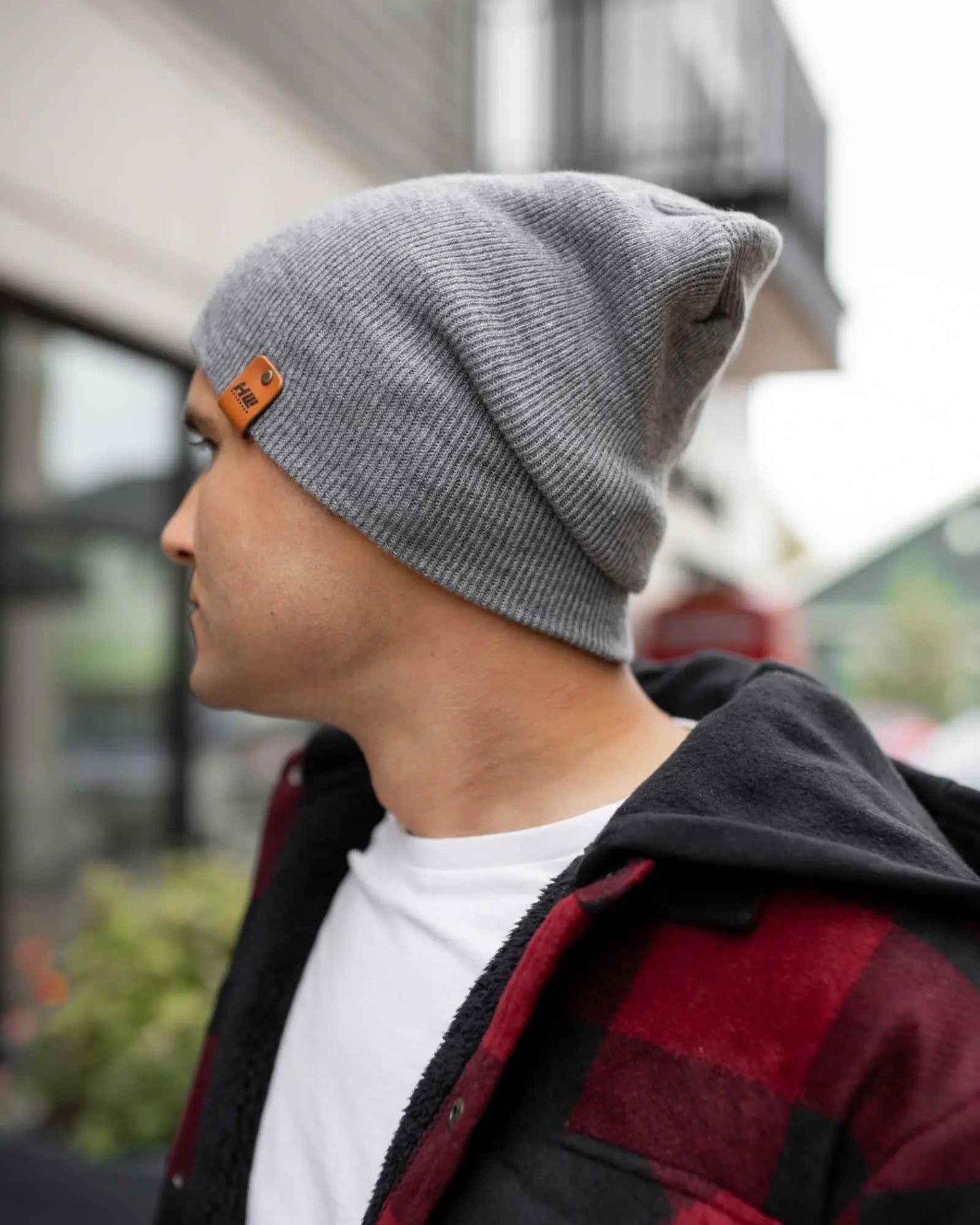 HAAKWEAR H-Stitch Cuffed Beanie - NEW Designed and Made in USA (Patented) - Koala Gray