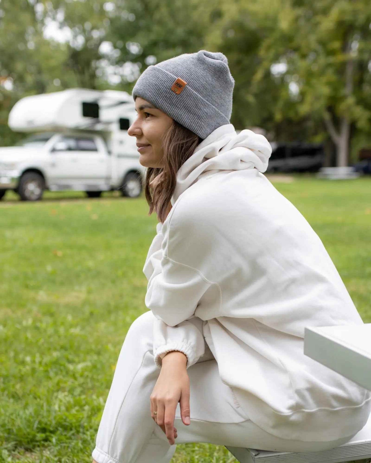 HAAKWEAR H-Stitch Cuffed Beanie - NEW Designed and Made in USA (Patented) - Koala Gray