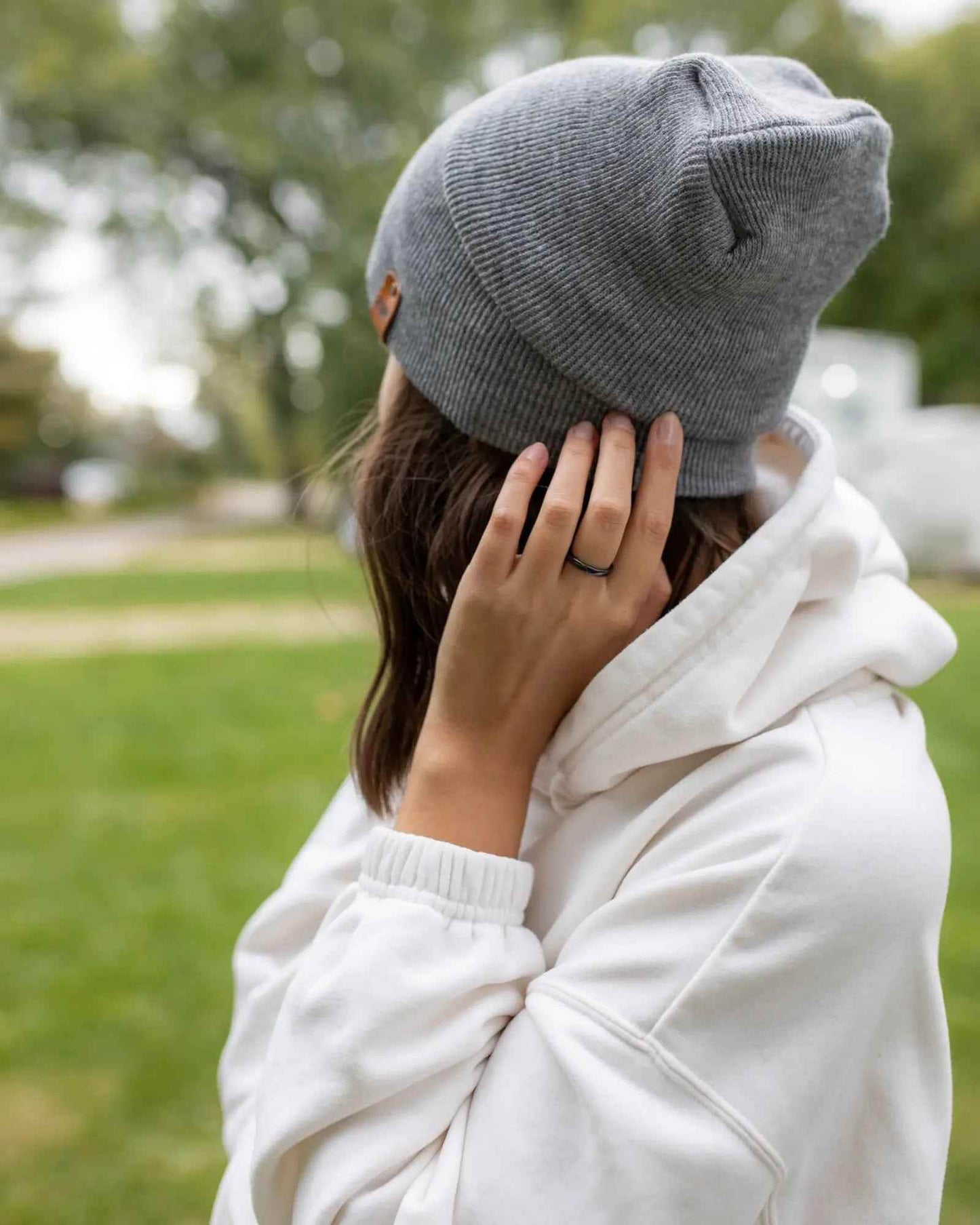 HAAKWEAR H-Stitch Cuffed Beanie - NEW Designed and Made in USA (Patented) - Koala Gray
