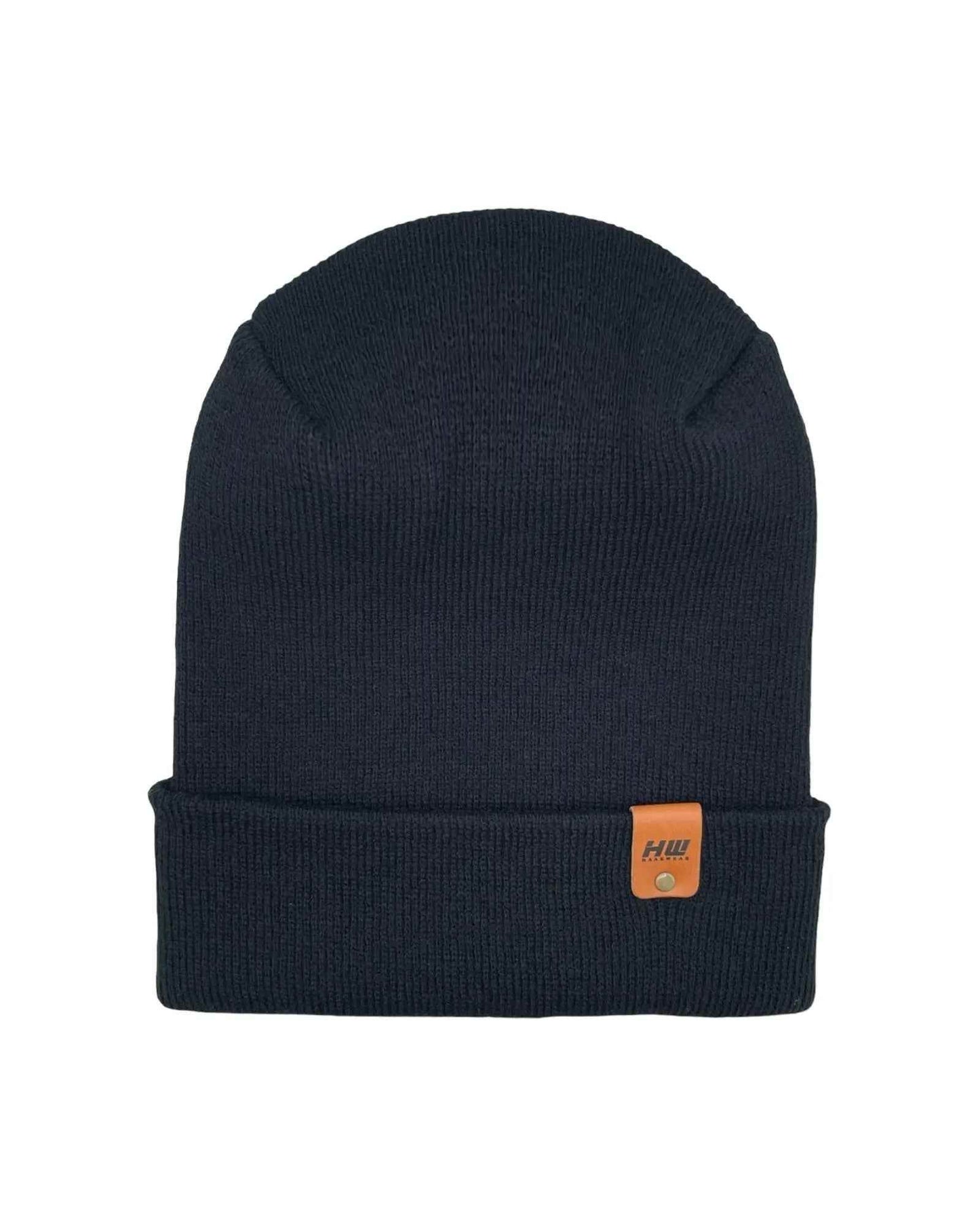 HAAKWEAR H-Stitch Cuffed Beanie - NEW Designed and Made in USA (Patented Design) - Midnight Black