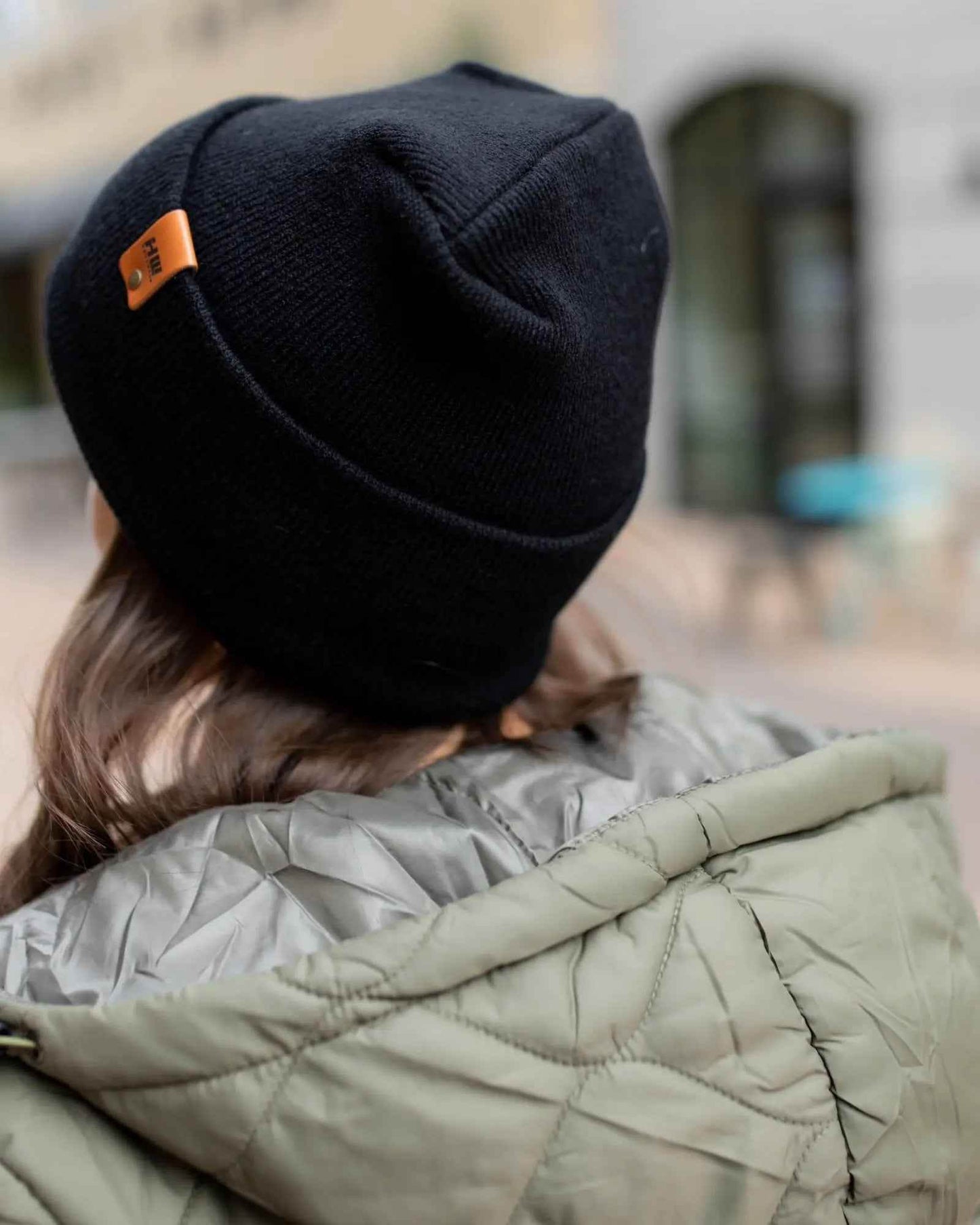 HAAKWEAR H-Stitch Cuffed Beanie - NEW Designed and Made in USA (Patented Design) - Midnight Black