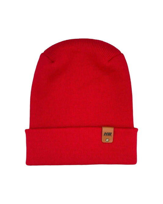 HAAKWEAR H-Stitch Cuffed Beanie - New Designed and Made in USA (Patented Design) - Scarlet Red